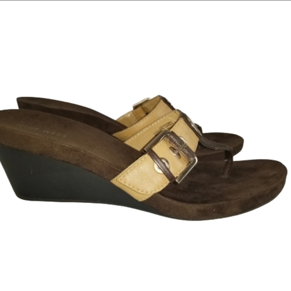 Nine West Levehim wedge thong sandal - Picture 1 of 9